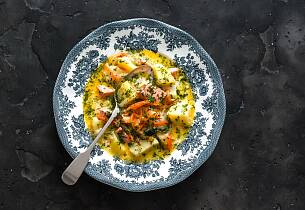Fiskegryte med smak av norsk eplesider