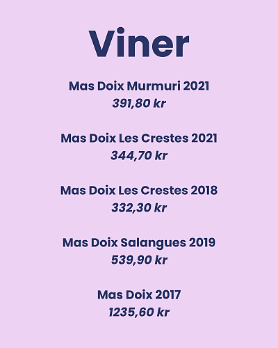 Kopi av Mas Doix Murmuri 2021 384,90 kr Louis Latour Chardonnay 2023 249,90 kr Louis Latour Pouilly Fuissé 2022 479,90 kr Louis Latour Meursault 2022 879,90 kr Louis Latour Grand Ardèche Chardonna.png [39.05 KB]
