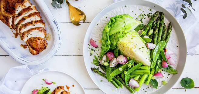 Kalkunfilet med timiansmør og sommerkål