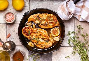 Urteschnitzel av kylling for to