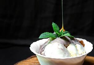 Yoghurt- og honningsorbet