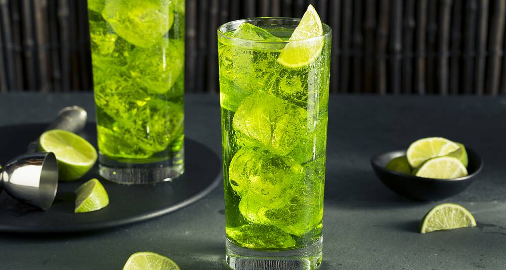 Grønn genser - drinkoppskrift med vodka og Pisang Ambon