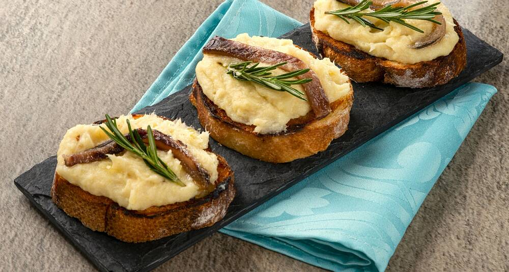 Brandade som bruschetta eller grateng