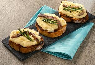 Brandade som bruschetta eller grateng