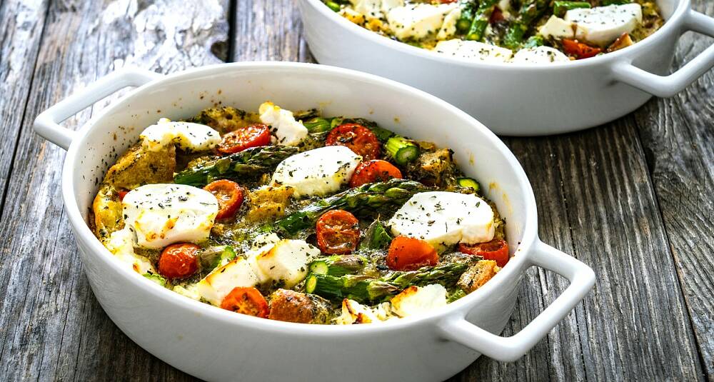 Laksekasserolle med mozzarella