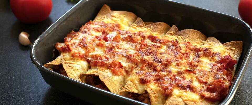 Vart opp med enchilada med kylling - bruk gjerne rester