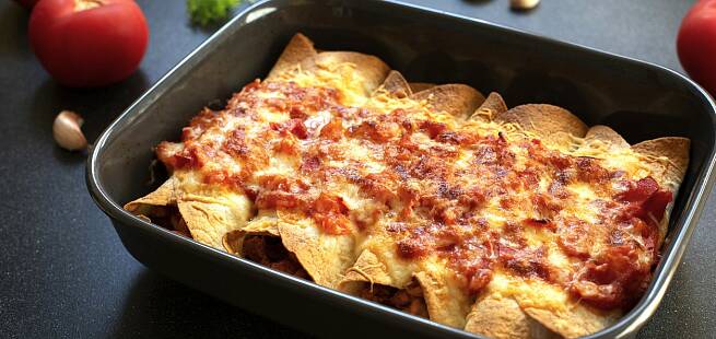 Slik lager du raskt kyllingenchilada