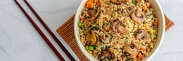 Enklere kan ikke en middag bli: Stekt ris med sopp