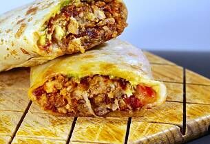 Burritos med kyllingkjøttdeig