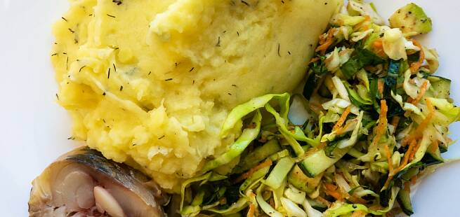 Colcannon til røykt makrell