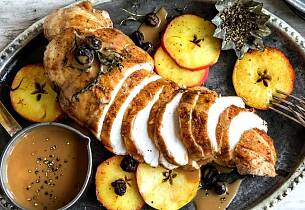 Kalkunfilet med calvadossaus