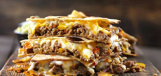 Grillet quesedilla med chorizo