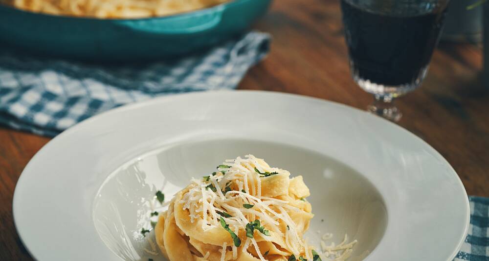 Alfredos fettuccine - fettuccine all`Alfredo som i Italia